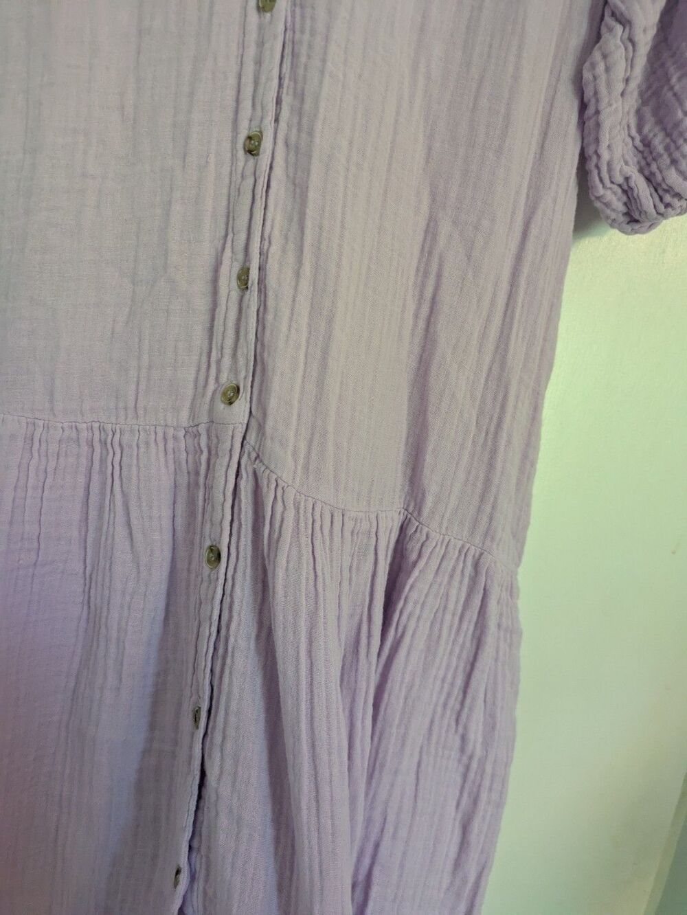 Velvet by Graham & Spencer Pauline Dress XS Purple Cotton Midi Vacation Resort - Picture 7 of 9